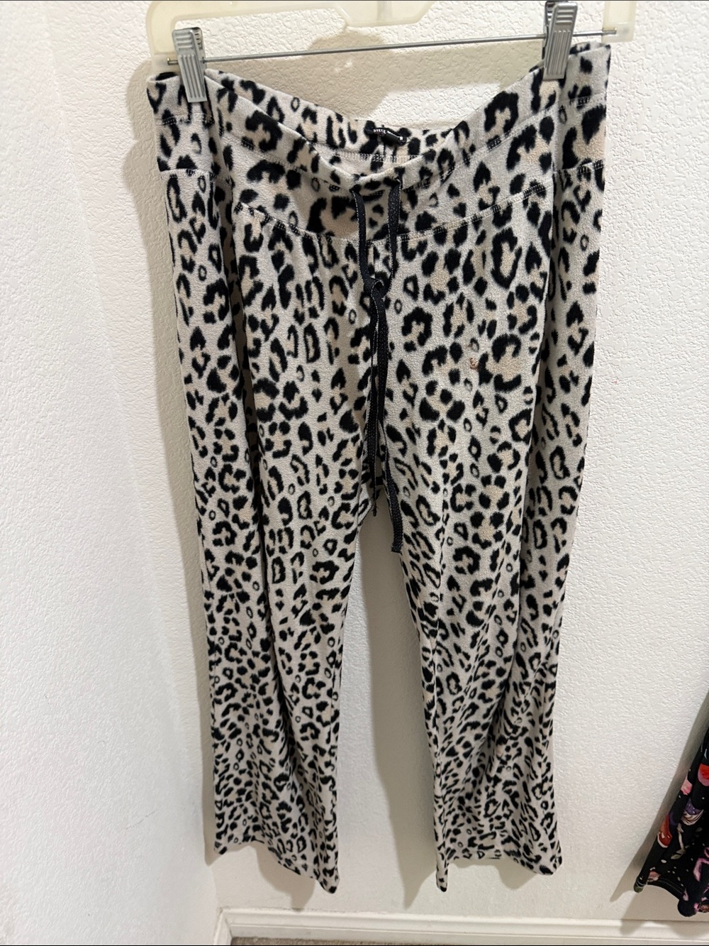 Steve Madden Kids Leopard Print Joggers - Black on Cream